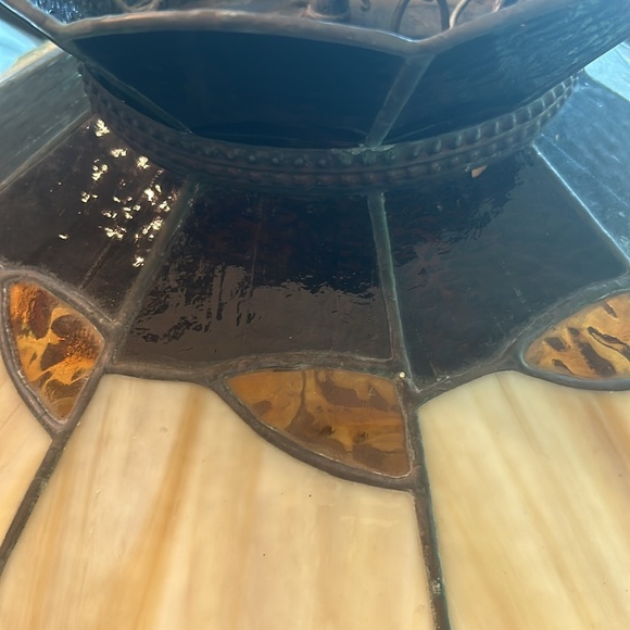 Tiffany Stained Glass Hanging Light - Picture 6 of 14